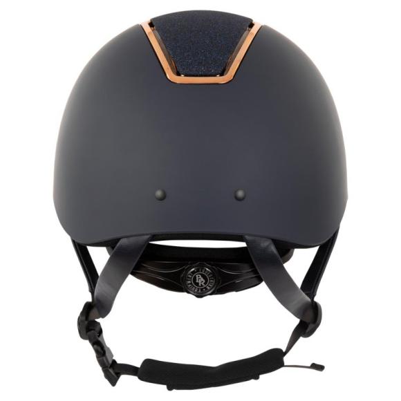 BR Omega Ridehjelm Glittertop Navy/rosegold